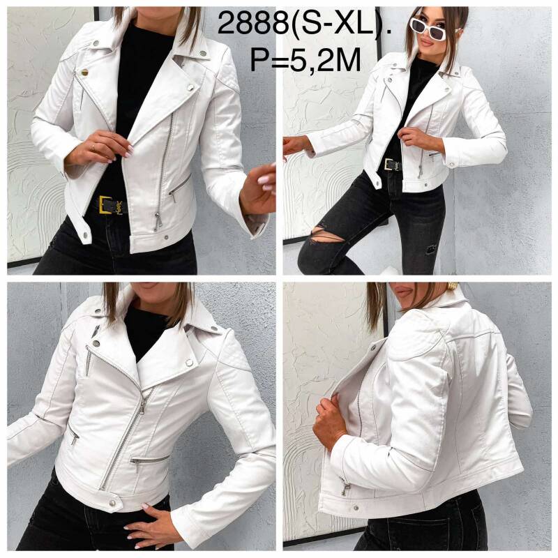 Kurtki damskie skórzana Roz S-XL, 1 Kolor Paczka 5 szt 1